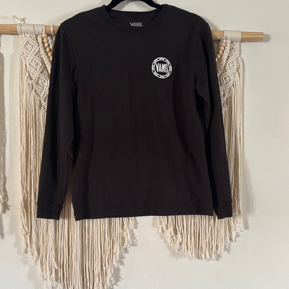 Vans Long Sleeve Black T “be well always”